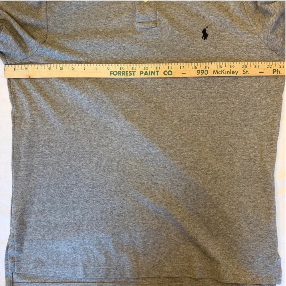Polo Ralph Lauren Polo Shirt Mens XXL Gray Short Sleeve Cotton Pony Logo Preppy